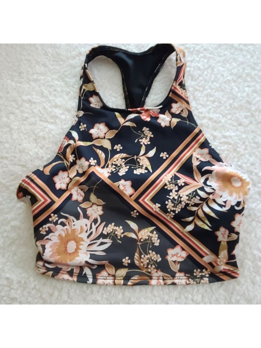 Free People Movement x Onzie Peek A Boo Racerback Sports Bra M/L Floral NWOT